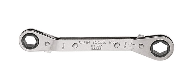 Klein Tools 68238 - Wrench Ratcheting Offset 6-point Fully Reversible 1/2 Inch X 9/16 Inch 6-3/4 Inch Overall Length