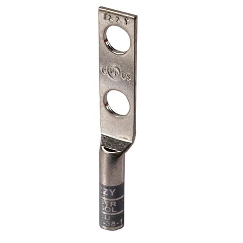 Premier i2S2-38-1 - Lug #2 Solid 2-hole 3/8ln Hole 1ln Spacing W/inspection Window Long Barrel - Grey