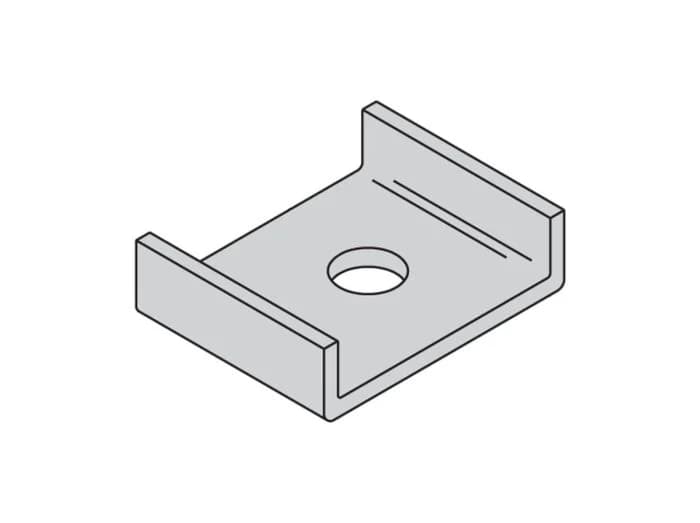B-Line SB109DYZ - 2 Inch X 3/8 Inch Framing Clip 11/16 Inch Hole Yellow Zinc Dichromate Yzn Finish 78205116150