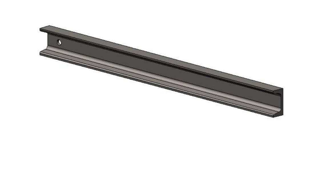 Central Steel Fabricators AFC0202 - Auxiliary Framing Channel 2 Inch X 1inch X 3/16 Inch X 4 Foot Telephone Gray Dg Finish
