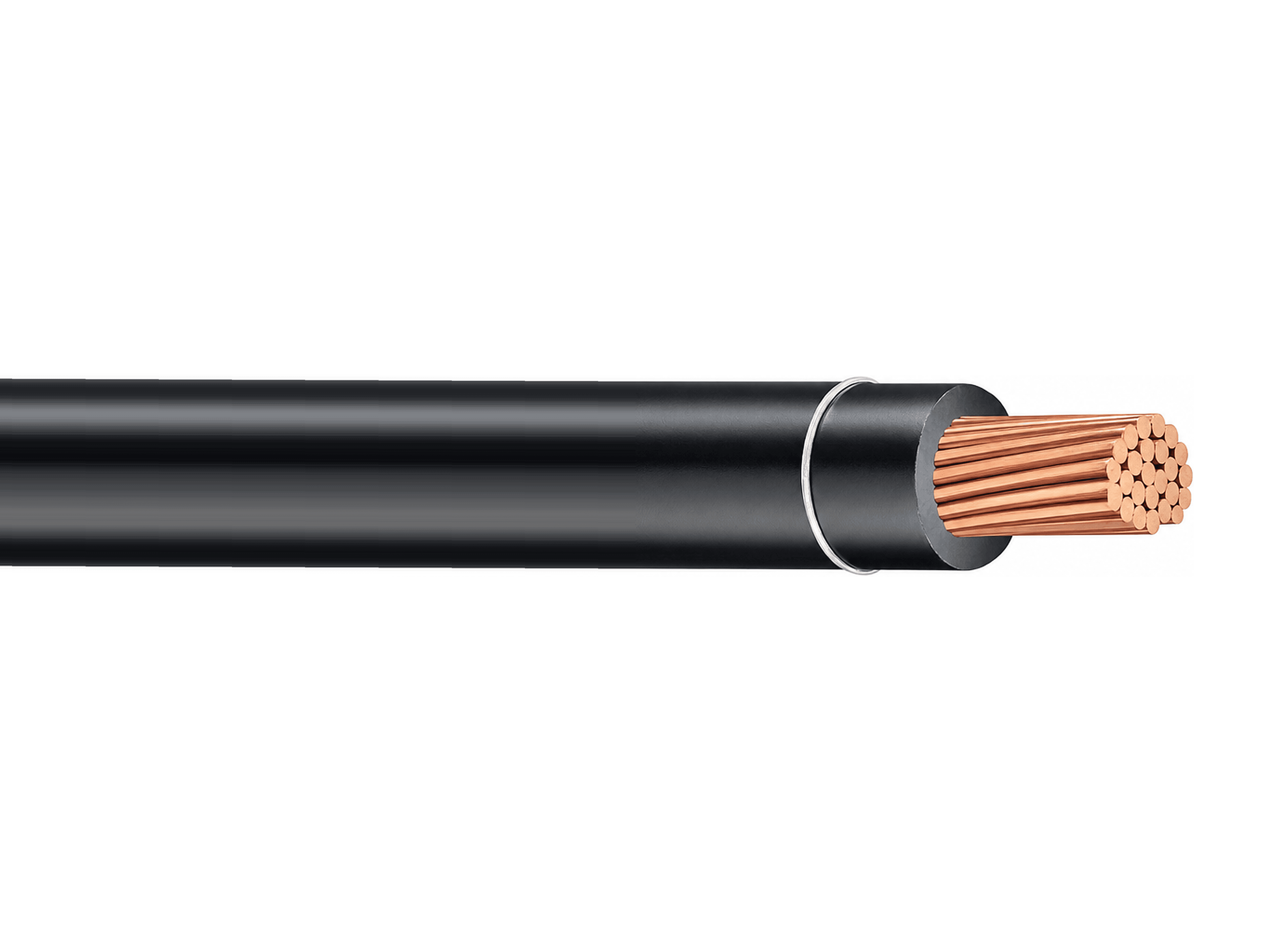 24-units min. General Cable Wire, THHN, 2/0, EG 600 V Stranded, Black - THHN2/0STRBLK