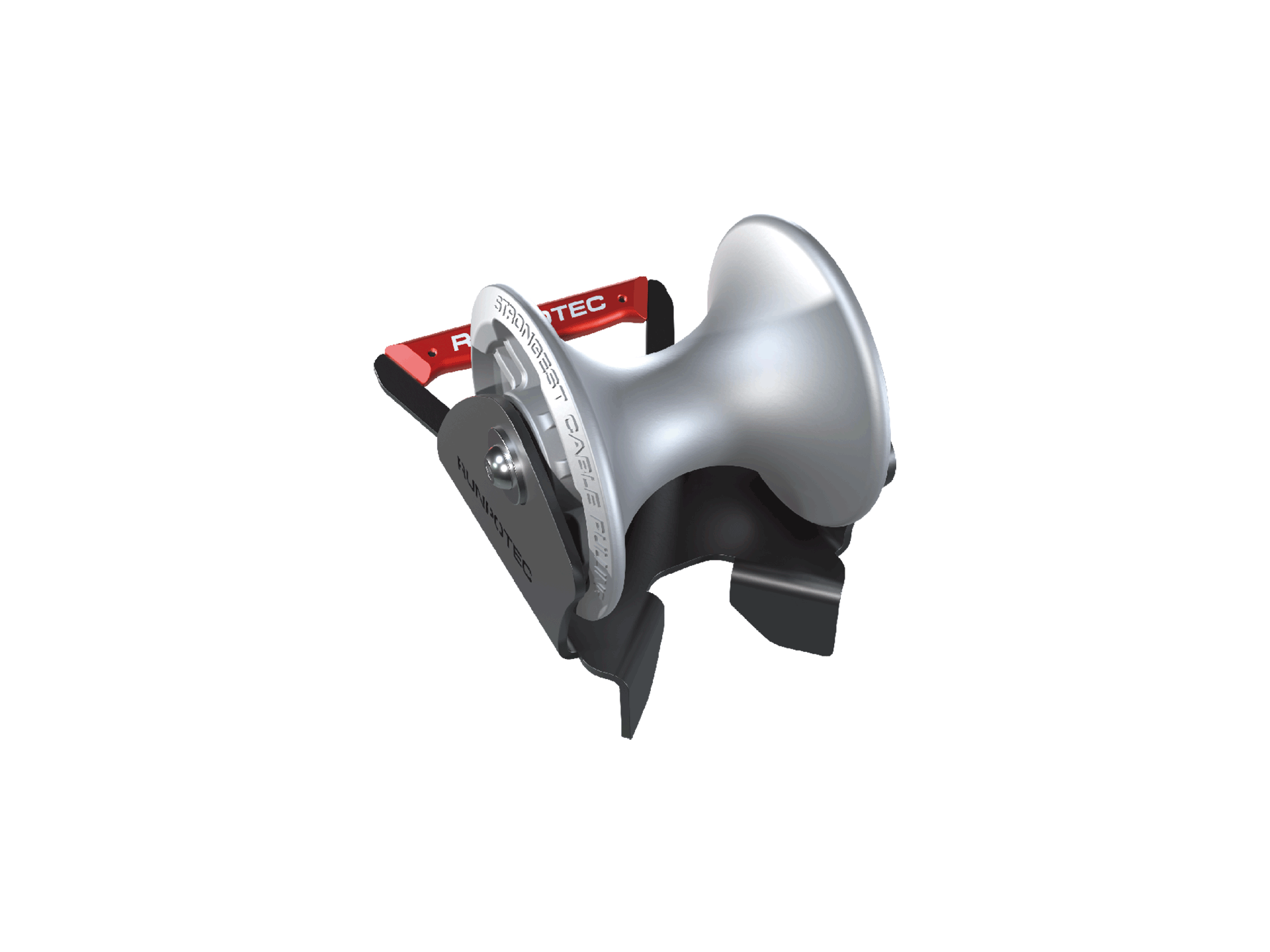 2-units min. Runpotec 10156 - Cable Guide Roller, Shaft Inside Edge, Ø130 mm Roller, 4500 kg Capacity