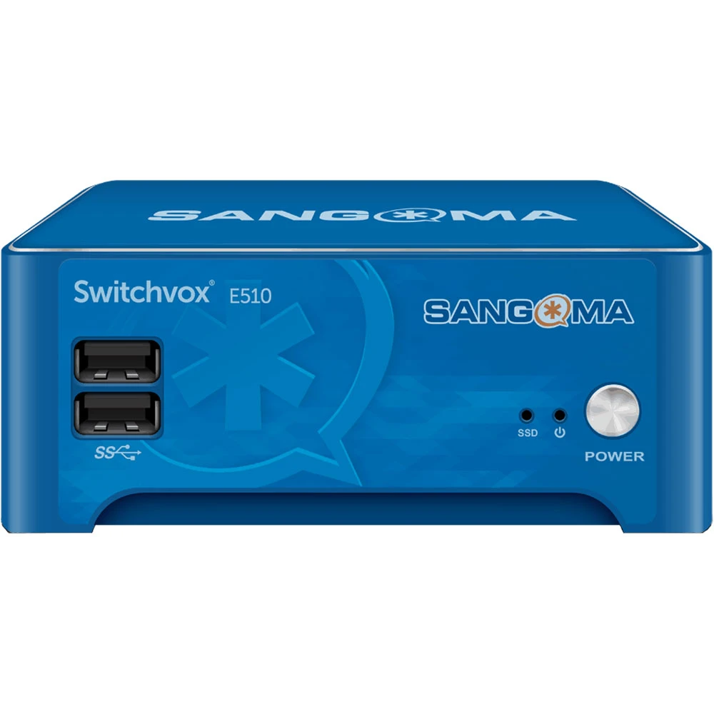 Sangoma 1ASE510000LF - Switchvox E510 IP PBX Appliance, 150 Phones / 50 Concurrent Calls, SSD