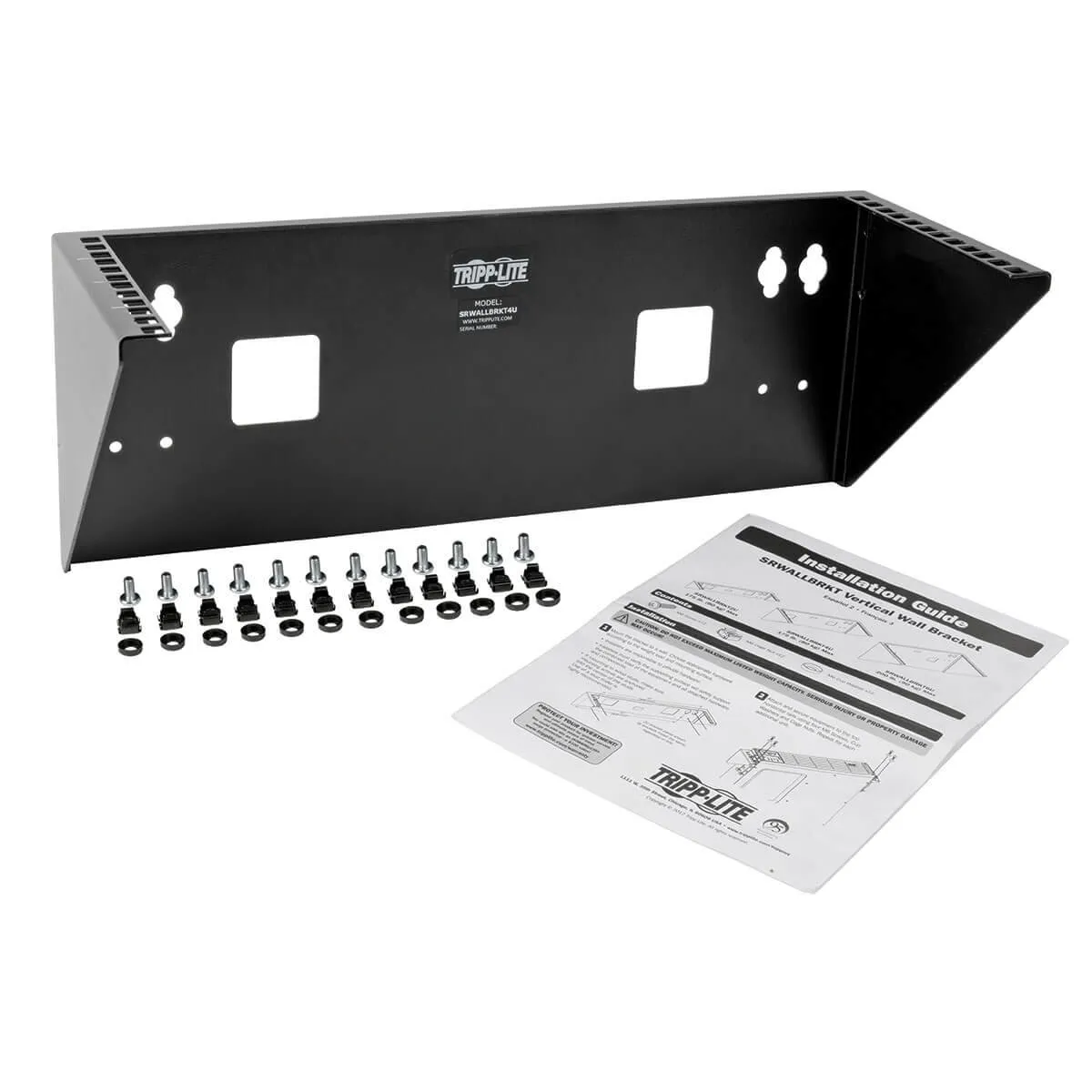 Eaton Tripp Lite SRWALLBRKT4U - SmartRack 4U Vertical Wall-Mount Rack Bracket, 175 lb Capacity, Black