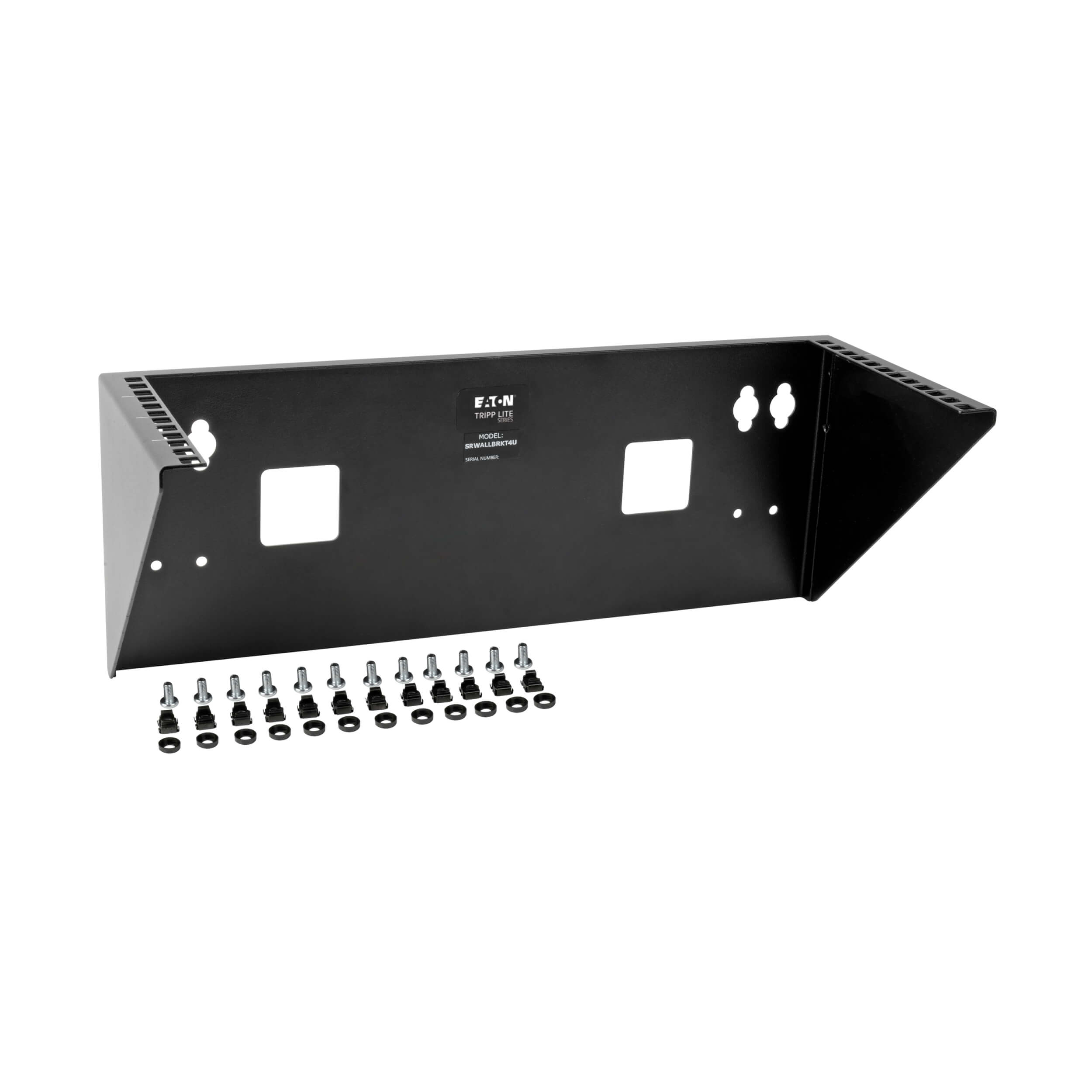 Eaton Tripp Lite SRWALLBRKT4U - SmartRack 4U Vertical Wall-Mount Rack Bracket, 175 lb Capacity, Black