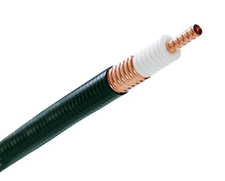 6-units min. CommScope Virtual Air Coaxial Cable - 50-ohm, 1-1/4, Black PE Jacket - for Professional Audio and Video Installations - AVA6P-50-C
