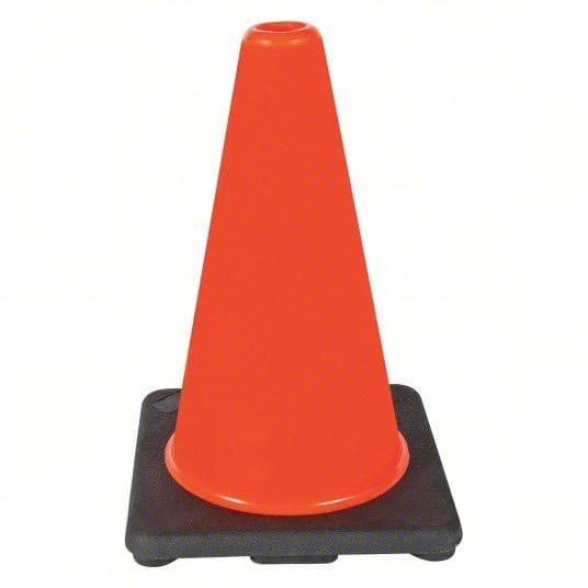 5-units min. Grainger Traffic Cone, 12" Cone Height, Orange, Pvc - 6FGZ0