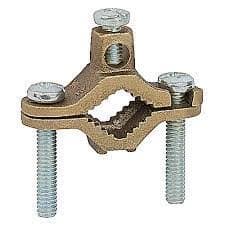 46-units min. ABB Installation Products Cast Bronze Ground Clamp For Wire Range 10-12, Water Pipe Size 1/2 Ground Clamp Type J 1/2 Inch To 1 Inch Water Pipe Size Cast Bronze Min Conductor No10 Solid Max Conductor No2 Stranded - J