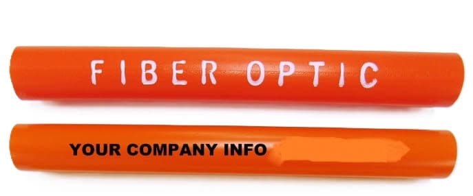 1266-units min. ACP International SSM414OROPT Orange 4in Steel Strand Aerial Marker To Fit 1/4in Wire. The Panel Is 2in X 4in With Reflective Doublesided Different Print, Black Text, Number Must Be 1.25in High Front: Optimumc5 Back: 18662325455 - SSM414OROPT