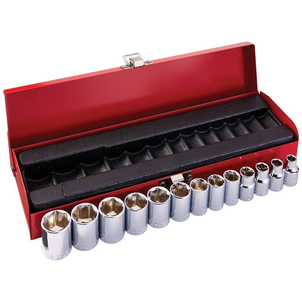 4-units min. Klein Tools Incorporated Socket Wrench Set Metric 3/8 Inch Drive 13-piece With Flip-lock Tray - 65506