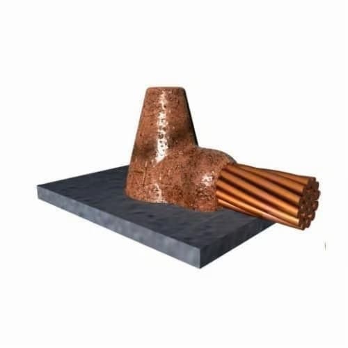 3-units min. Harger "ULTRAWELD MOLD, HORIZONTALCABLE TO HORIZONTAL FLATSURFACE, ON SURFACE, #2 SOLID" - HD2SA