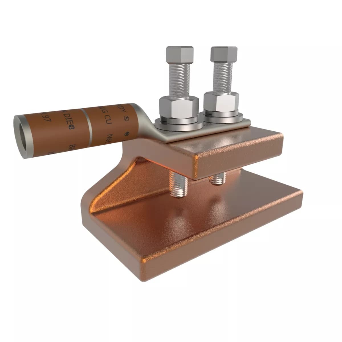 3-units min. Burndy Burndy Ground Clamp, Accepts Steel Flange 1/8-5/8, # 2 Awg Conductor - GCS2YA2C