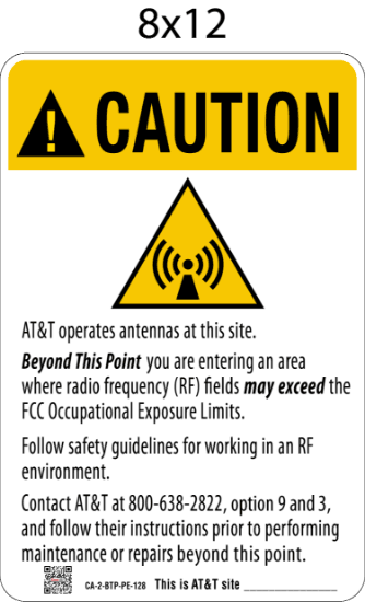 9-units min. Unknown Caution Plastic Sign 8x12 Att - CA-2-BTP-PL-128