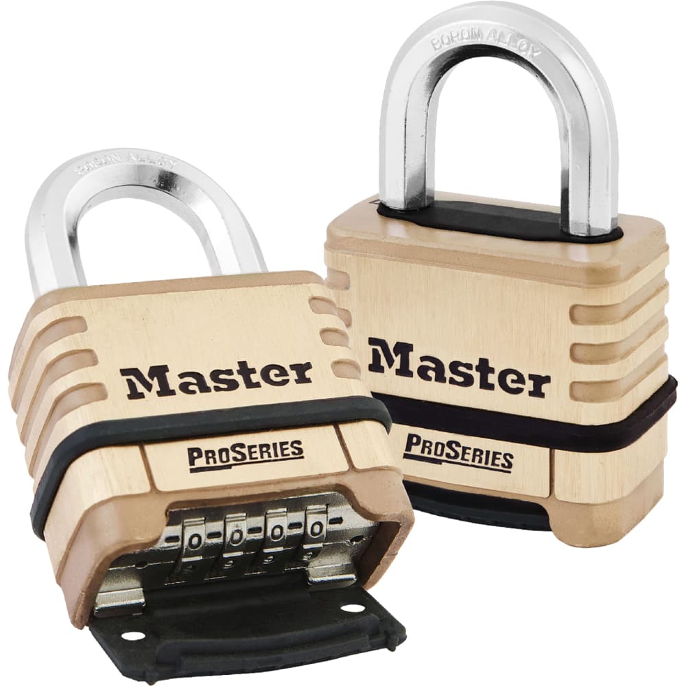 Master Lock 1175D - 4-Digit Combo 1-116 Shackle brass bod