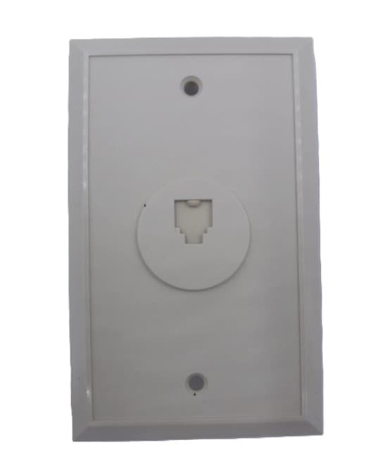 Premier PT-625B4E-4-50 - Flush Mount Jack Four Conductor Ivory. The Plate Includes A One-piece Unit With A Single Jack And Mounting Screws. A Spring Loaded Door Protects Jack From Contaminents.