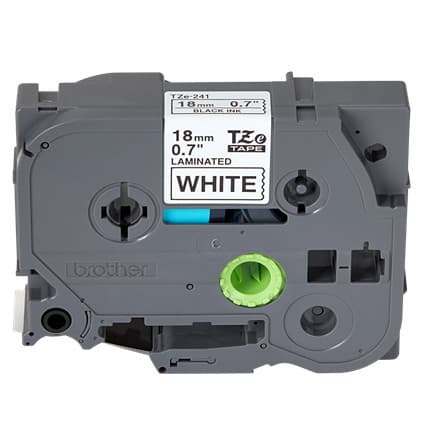 2-units min. Brother Brother Label Tape, 3/4" Black/white - TZE241