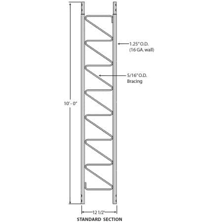 Rohn Products LLC 25G - 25g Standard Tower Section, 10'