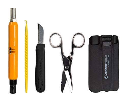 4-units min. JONARD INDUSTRIES CORP TELECOM INSTALLER KIT, 5 PIECE - CAN WRENCH, KNIFE, SCISSOR, PROBE PICK, POUCH - TK-50