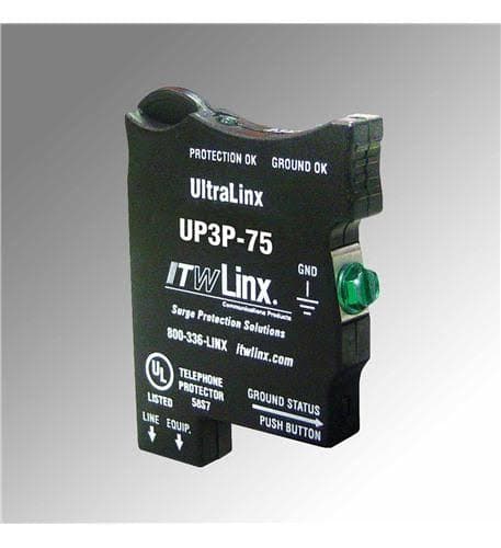 24-units min. Premier Ultralinx 66 Block Protector - 75v Clamp 160ma Ptc Indicator Lights - UP3P-75