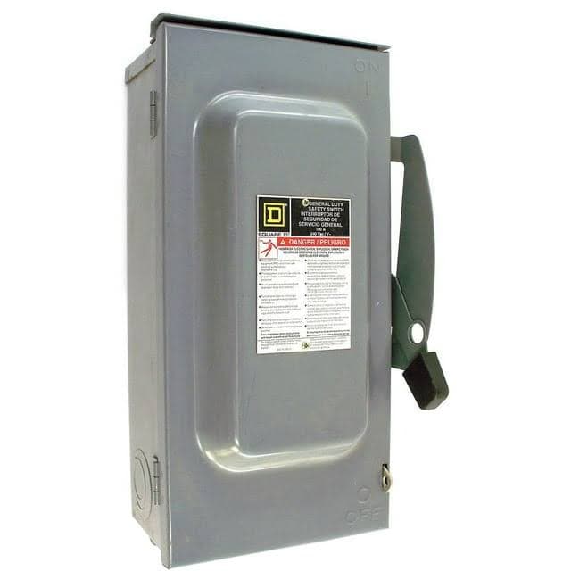 Square D D223NRB - Safety Switch, 3r Nema Enclosure Type, 100 Amps Ac, 15 Hp @