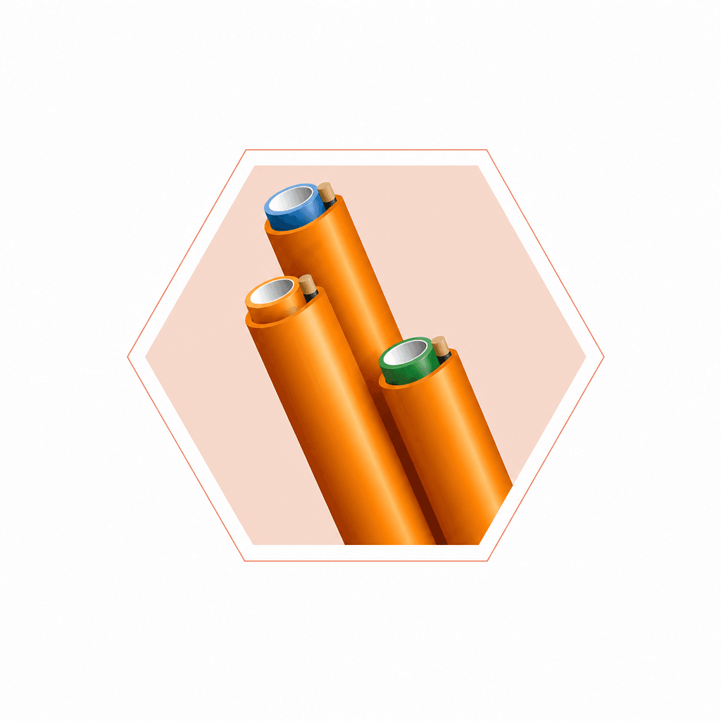 Dura-Line 10014406 - 1-way, 14/10mm Microduct, Orange Hdpe, Tracer