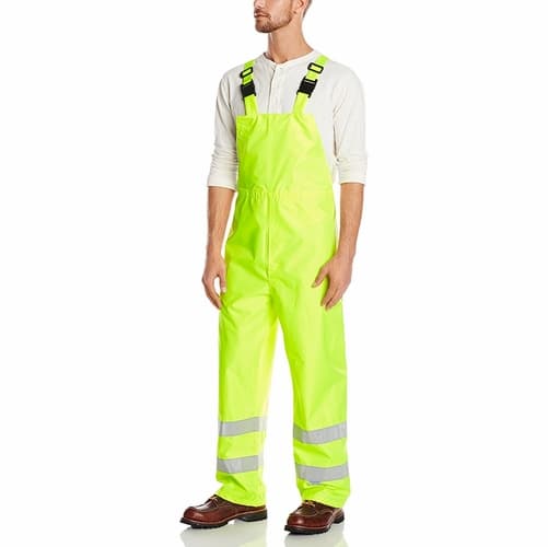 Frank Winne & Son,Inc. 68166 - Rain Overalls Small Ansi Class E Hi-viz Yellow/lime With Reflective Stripes Full Bib Adjustable Elastic Shoulder Straps With Crossover Yoke 68166